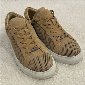 NWOB J Slides Lorrie Perforated Suede Sneaker in Sand, Size 9